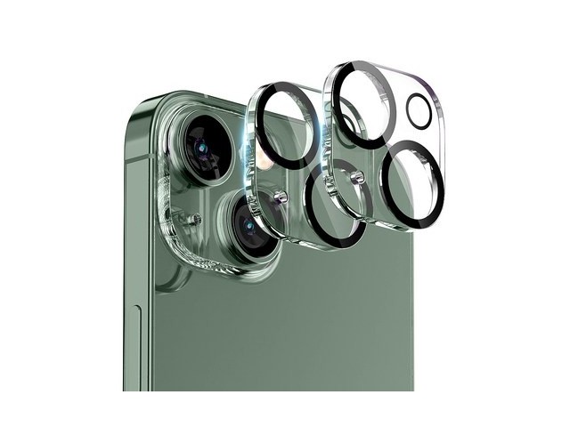 [아이폰 15플러스 카메라 렌즈 보호필름] 핫 아이템 구스페리 빛번짐 차단 블랙써클 풀커버 휴대폰 카메라 강화유리 보호필름 2매